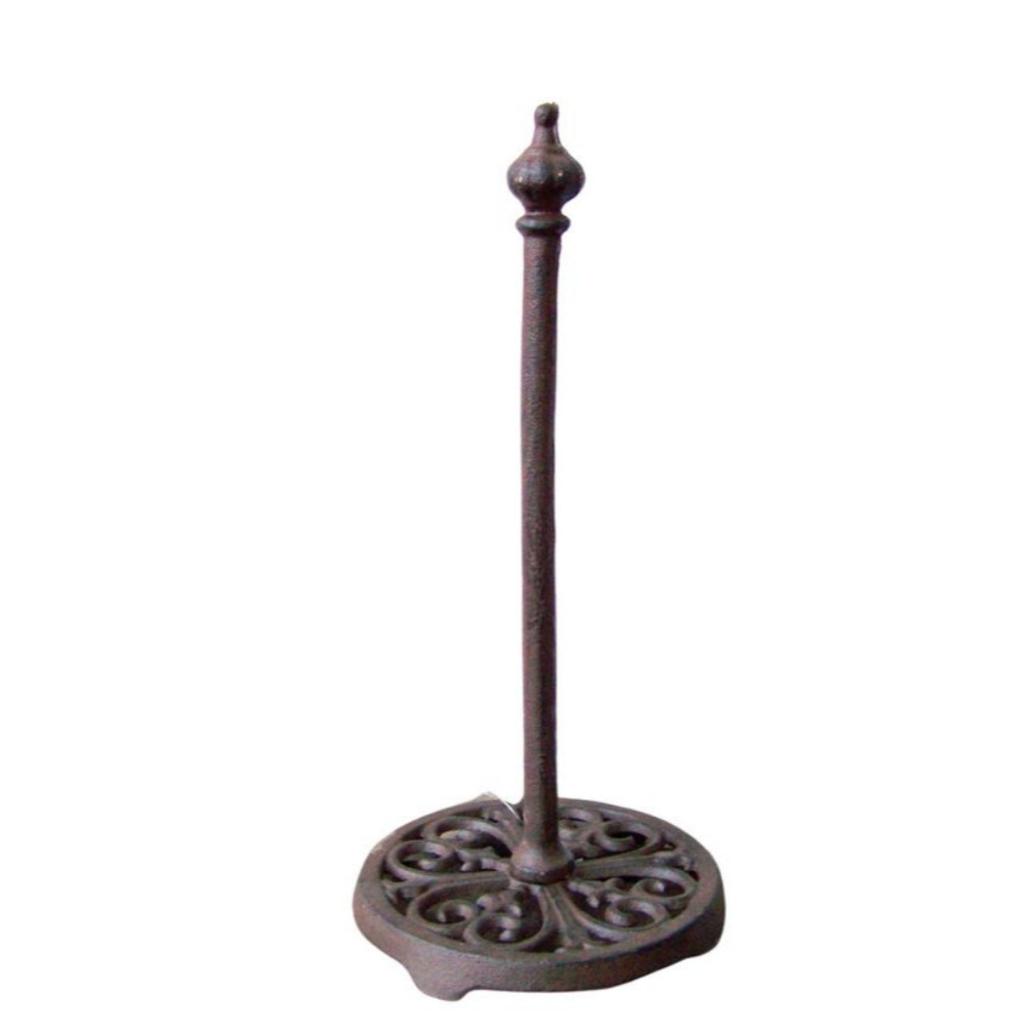 Küchenrollenhalter Gusseisen Antikbraun im Nostalgie-Stil 33cm