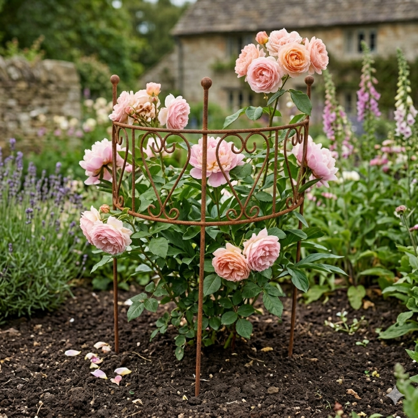 Staudenhalter aus Edelrost, 72 cm – Garten-Rankhilfe
