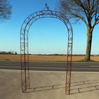 Rosenbogen mit Spitze 1,5 x 2,75 Rost