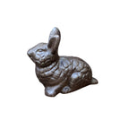 Gartenfigur Hase Gusseisen Antikbraun Landhausstil 11cm
