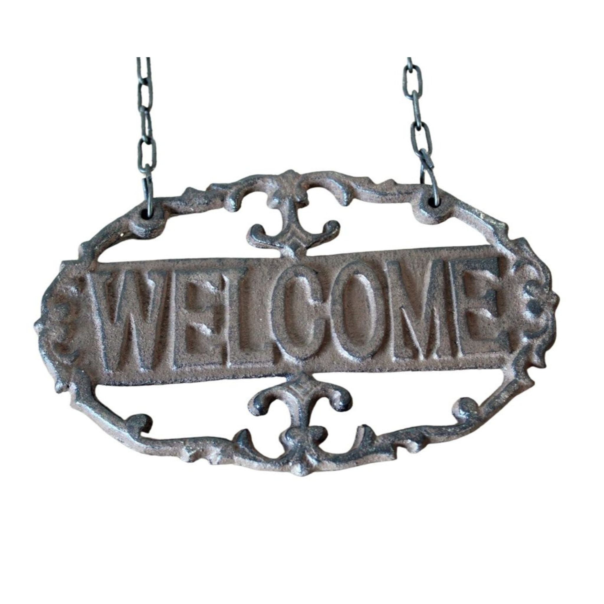 Schild Willkommen Landhausstil Nostalgie Wandhaken