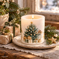Kerze Weihnachtsengel mit Christbaum 9 cm