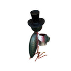 Rabe  Gartenfigur mit Gießkanne Metallfigur24cm