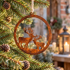 Christbaumschmuck Hirsche Edelrost