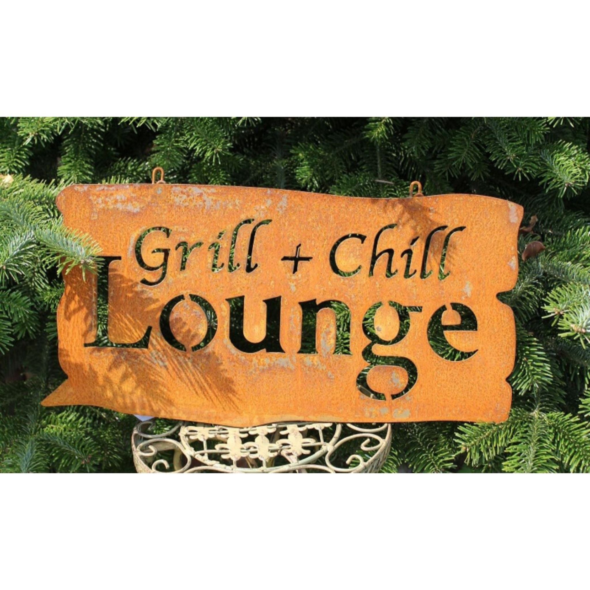 Rostschild Grill & Chill Lounge groß Landhausstil 46x23cm