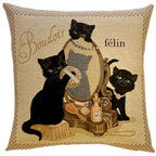 Gobelin Kissen Verspielte Katzen Dekokissen