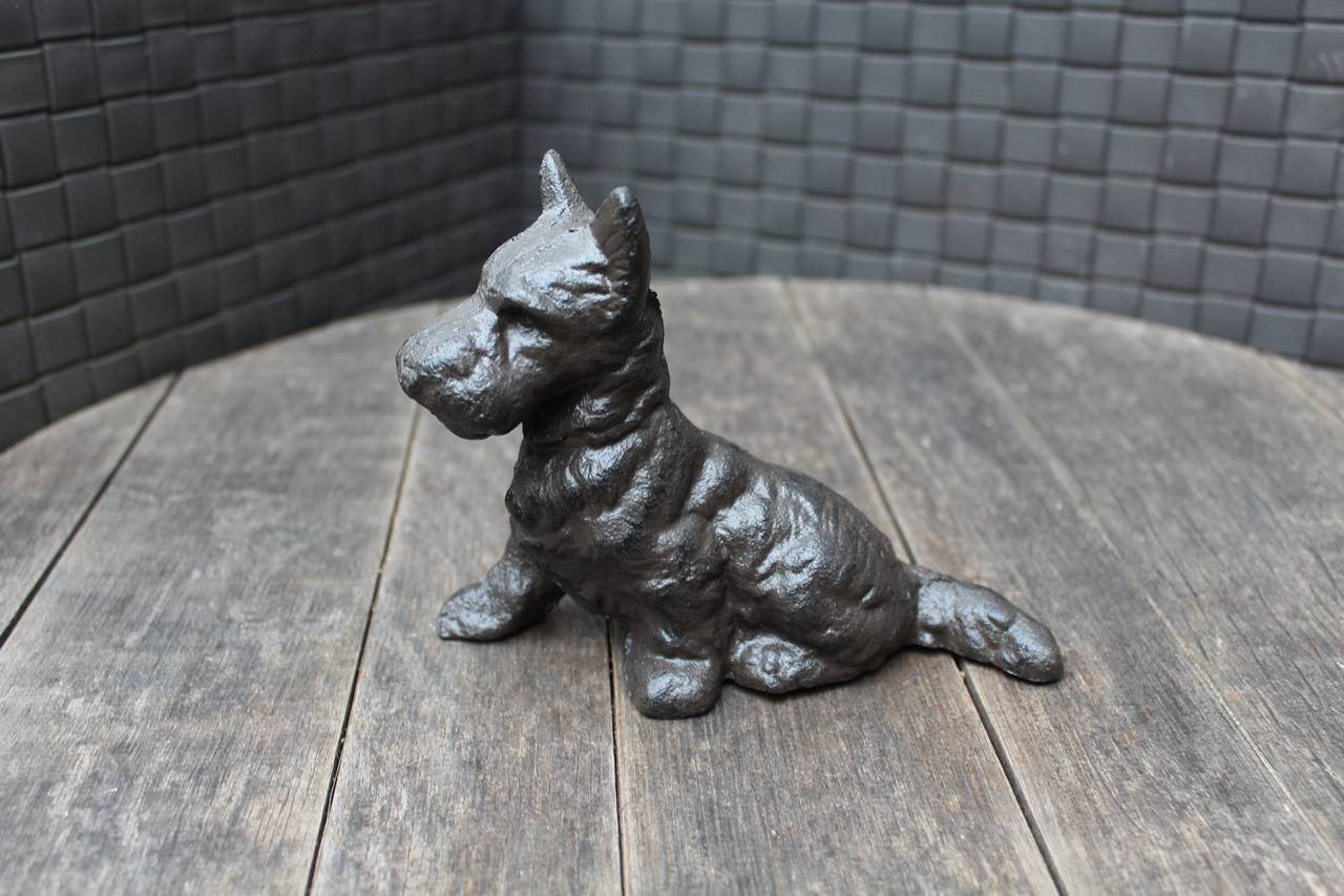 Dekofigur Hund Schnauzer sitzend