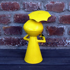 Zaunhocker Frosch mit Regenschirm maritim H26cm