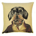 Gobelin Kissen Sir Dackel Landhaus 45x45cm