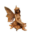 Gartenfigur Elfe sitzend Rostdeko Landhausstil