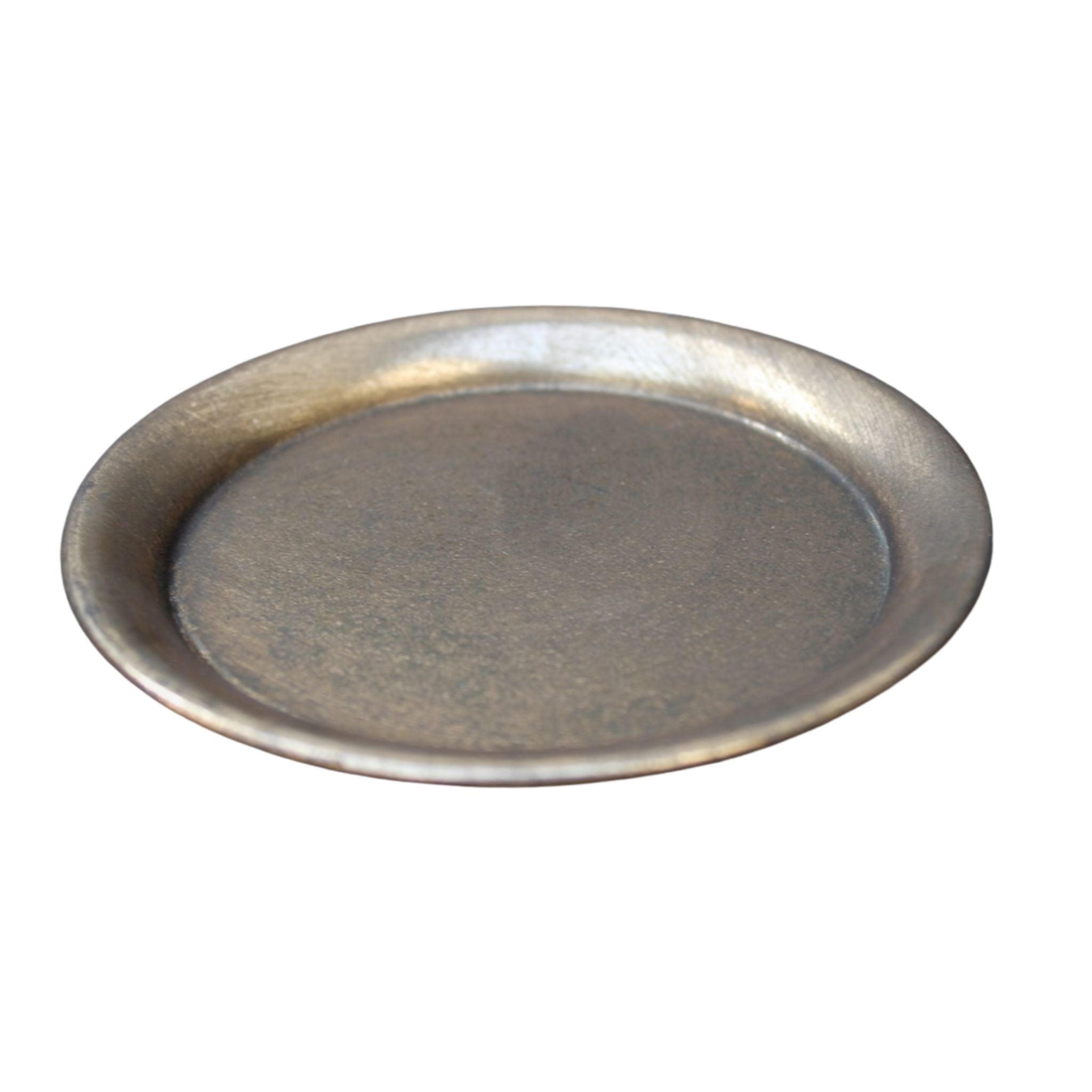Kerzenteller goldfarben Untersetzer Kerzenhalter Antikstil D12,5cm