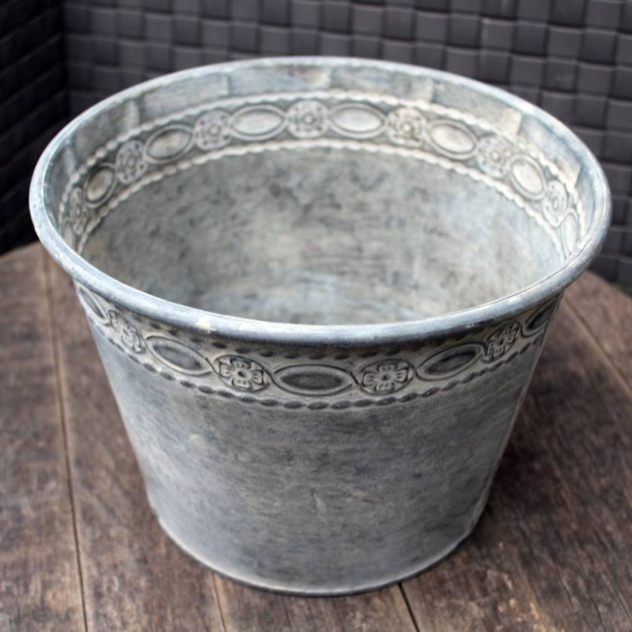 Blumenkübel Zink D24,5cm