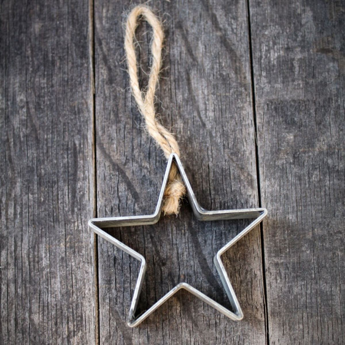 Christbaumschmuck Stern Metall im Vintage-Stil 6 cm