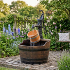 Weinfass Wasserspiel Schwengelpumpe Nostalgie