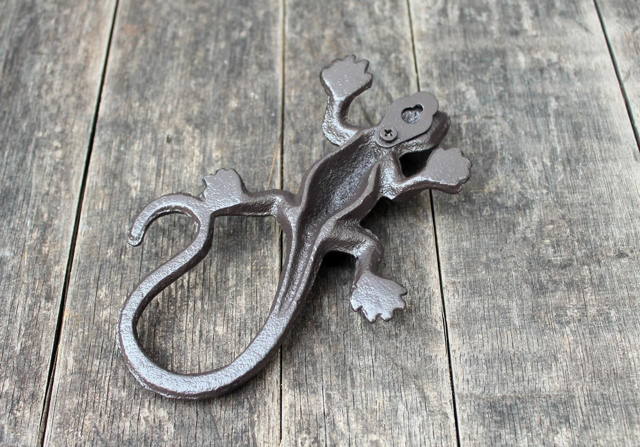 Gusseisen Gartenfigur Eidechse