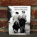 Nostalgie Schild Wahre Freundschaft Paar älter Dekoschild