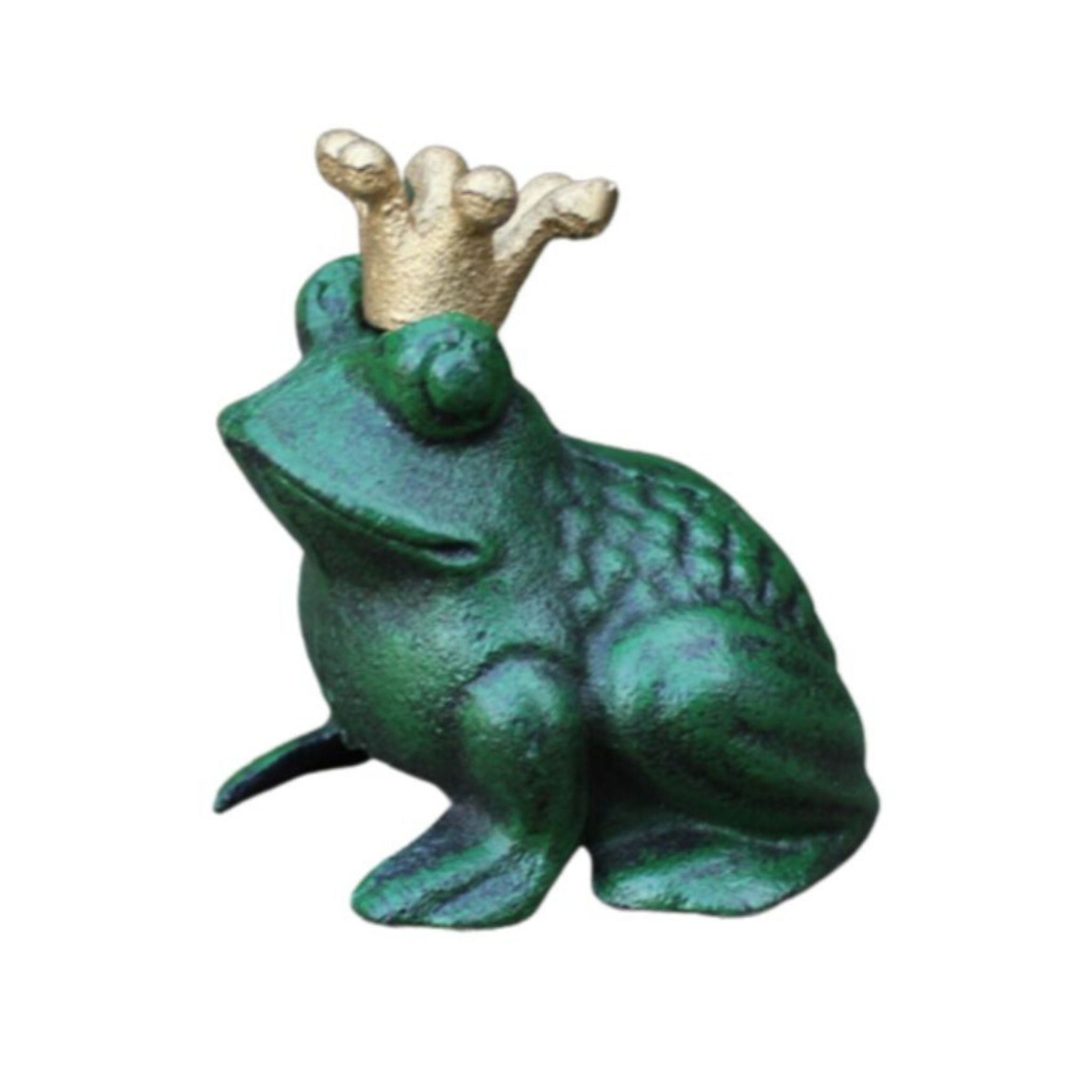 Froschkönig Gusseisen Antikgrün