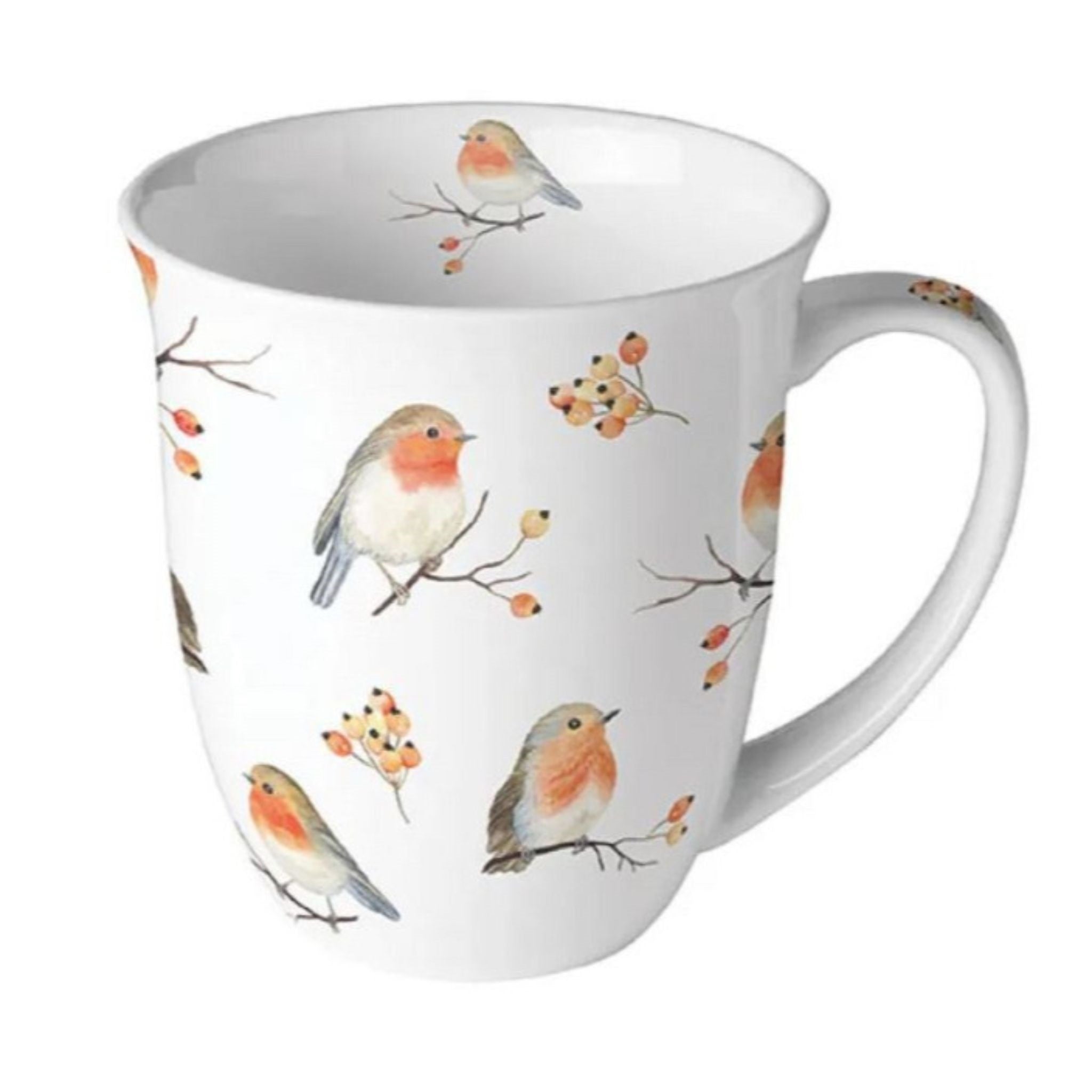 Tasse Rotkehlchen Familie Landhausstil 0,4L