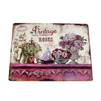 Shabby Blechschild Vintage Rosen Romantik 33cm