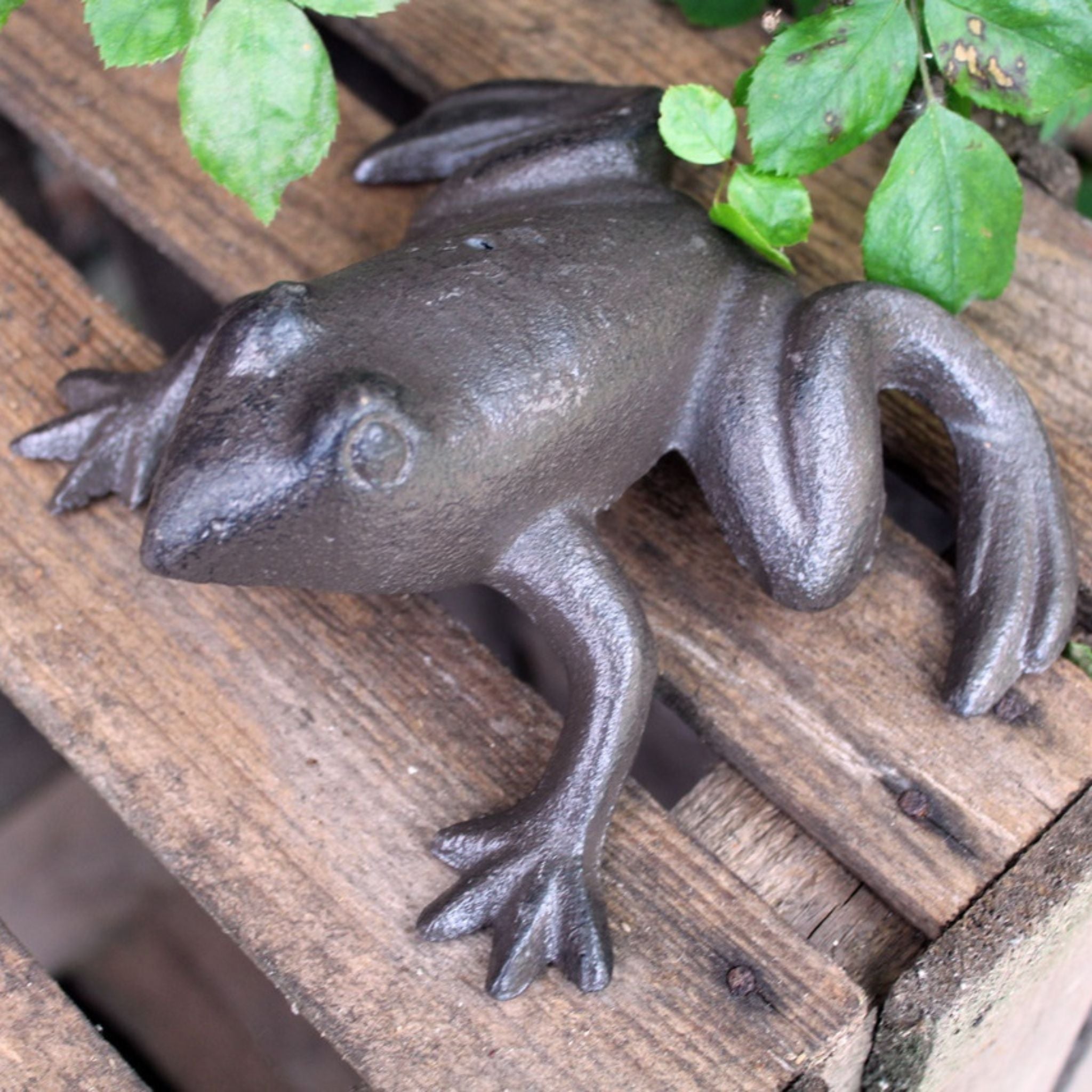 Gartenfigur Frosch Gusseisen groß