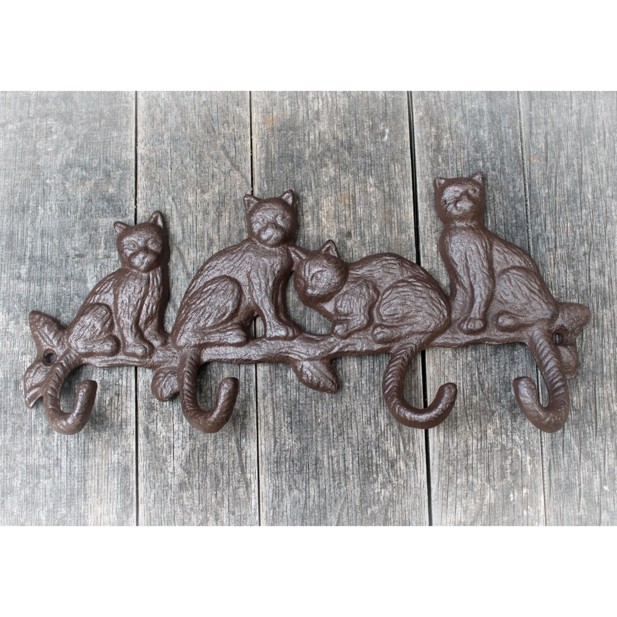 Garderobenleiste Katzen 4 Haken
