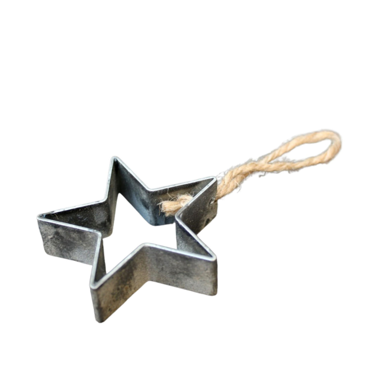 Christbaumschmuck Stern Metall im Vintage-Stil 6 cm