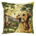 Gobelin Kissen Labrador blond Landhaus 45x45cm