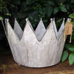 Krone Zinkoptik Übertopf D38cm