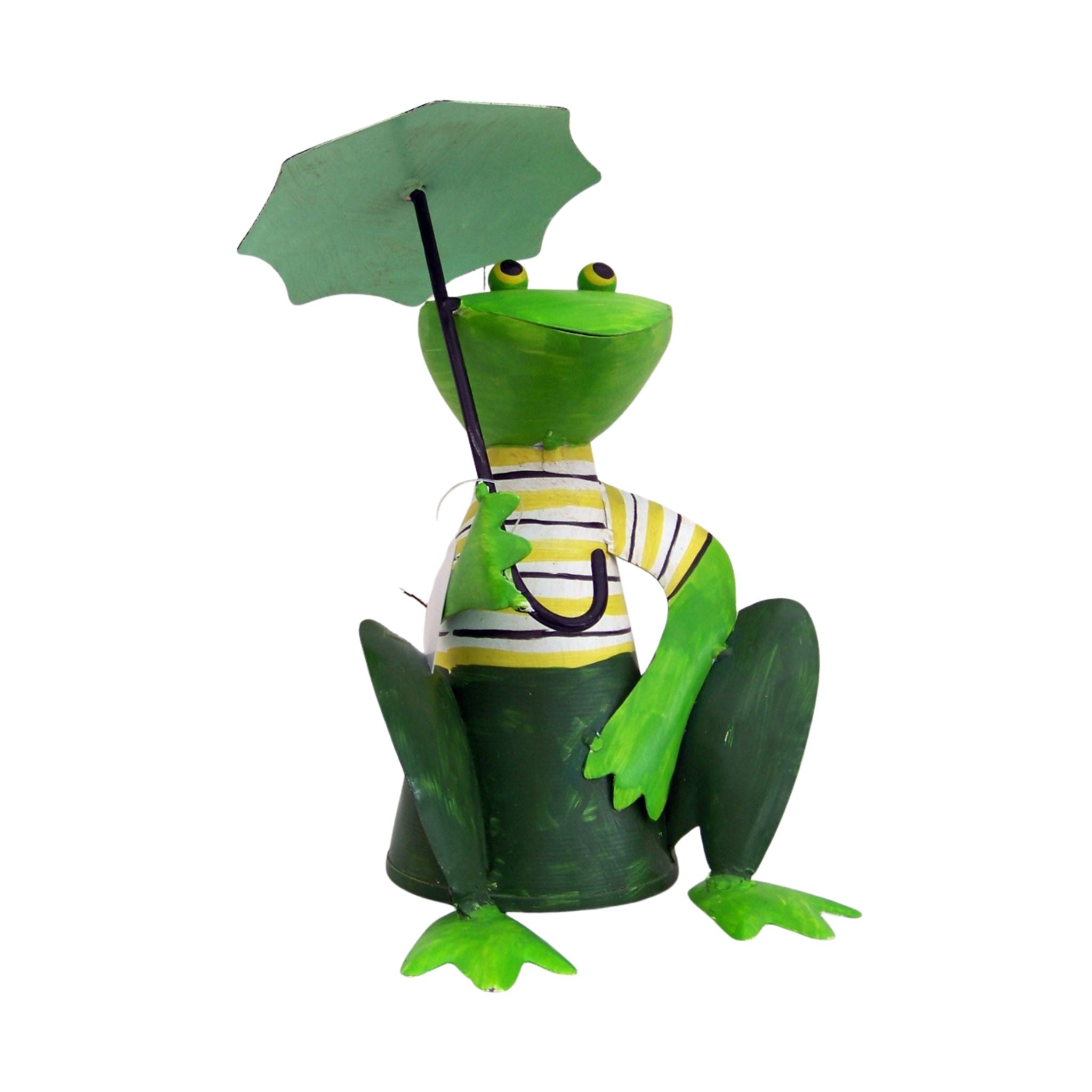 Zaunhocker Frosch mit Sonnenschirm