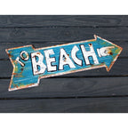 Shabby Blechschild Beach maritim 50 x 19 cm