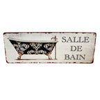 Shabby Blechschild Badezimmer 36x13cm Retro
