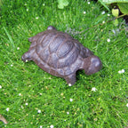 Gartenfigur Schildkröte Gusseisen Antikbraun Nostalgie 11cm