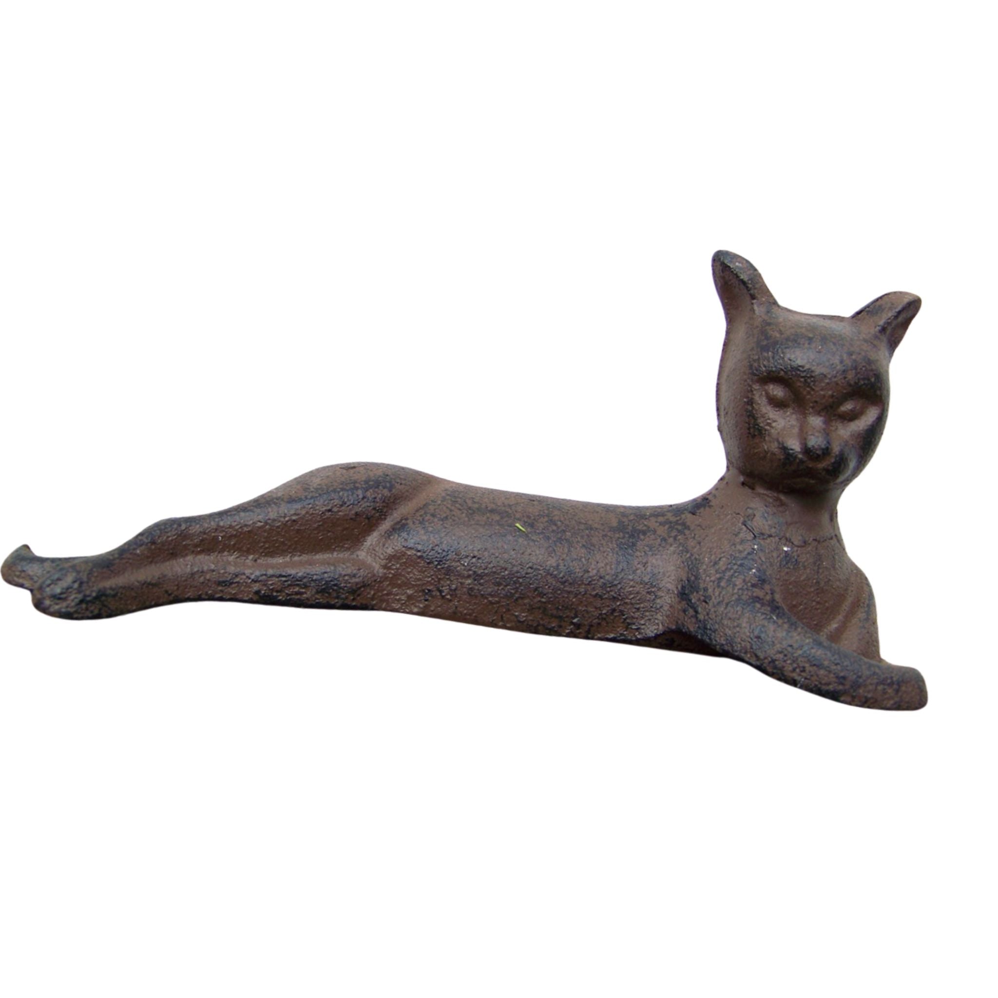 Gartenfigur Katze liegend