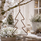 Tannenbaum zum Hängen Edelrost Eisen Landhausstil 35x24cm