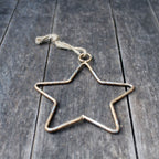 Metallstern gold zum Aufhängen 10 cm