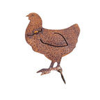 Gartenfigur Henne Edelrost