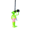 Frosch Spanner hüpfend Gartenfigur