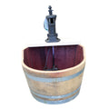 Weinfass Wasserspiel m. Pitcherpumpe natur