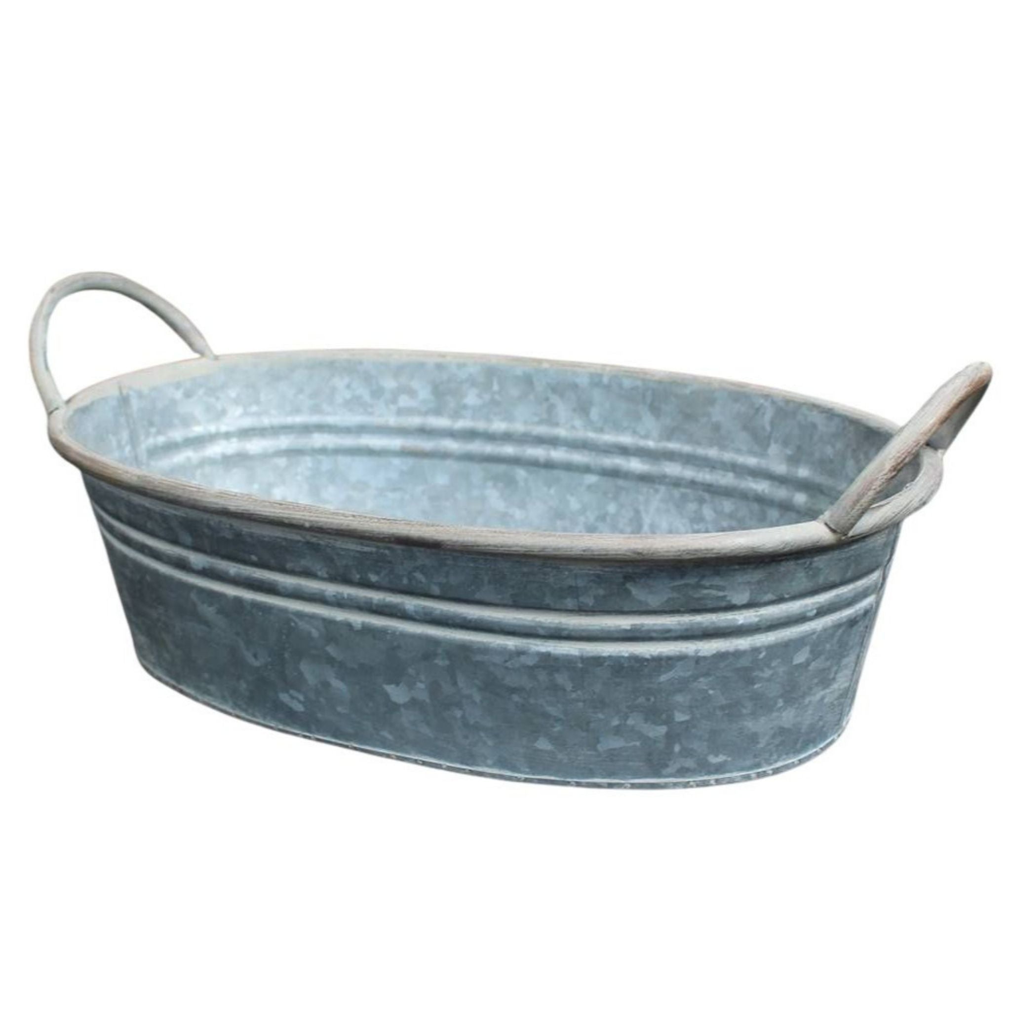 Pflanzschale oval mit Griffen Landhaus 37cm