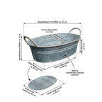 Pflanzschale oval mit Griffen Landhaus 37cm
