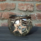 Windlicht Glas Sterne 12cm