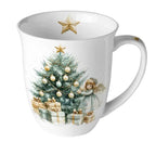 Porzellan Tasse Weihnachtsengel mit Christbaum 0,4 L