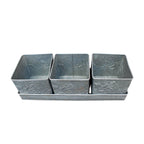 Zink Pflanztopf Set Rosen-Relief 3er Set Landhaus 37 cm