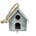 Zink Vogelhaus Rustikal Vintage-Stil H12 cm