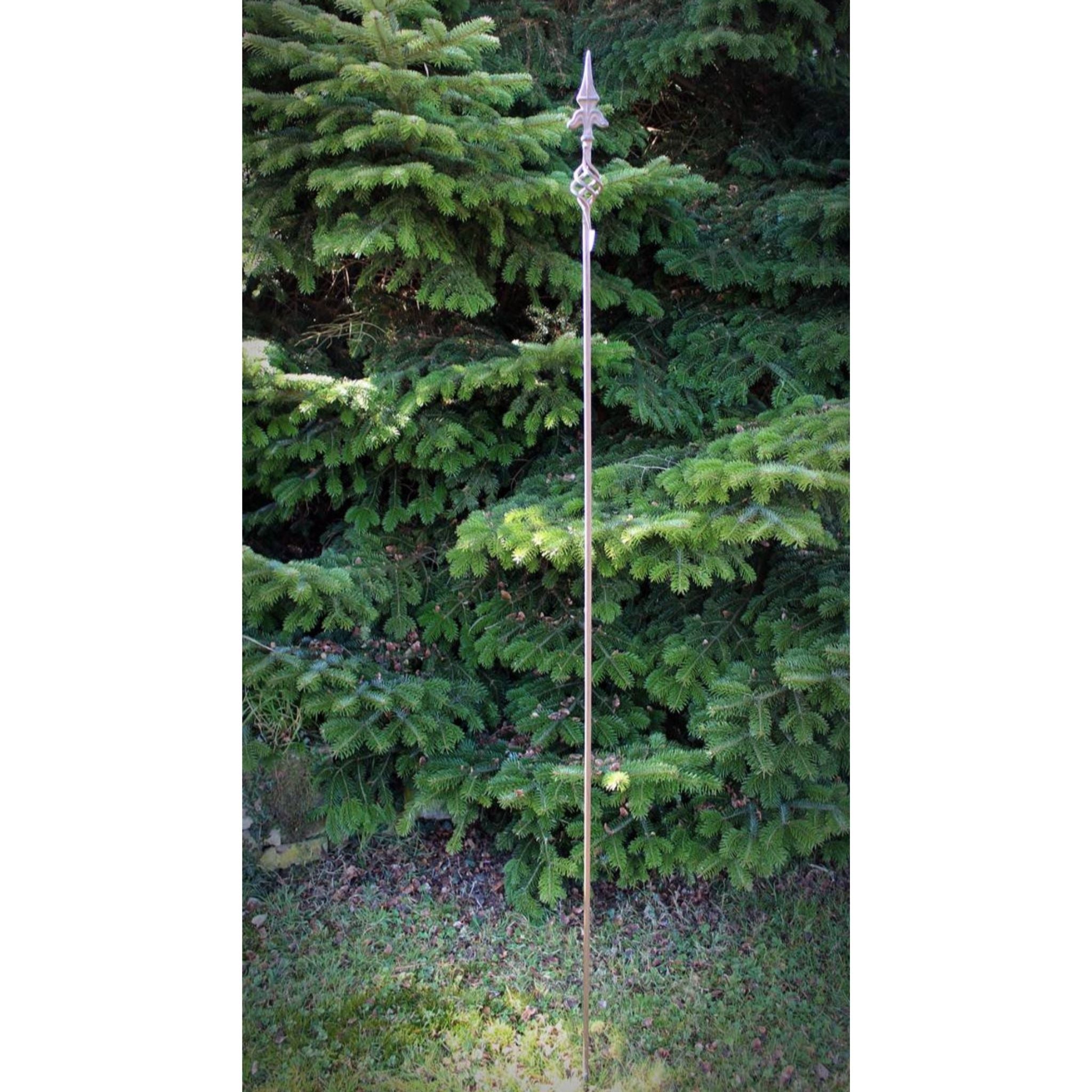 Gartenstab Rankhilfe "Französische Lilie" 182 cm, antikbraun