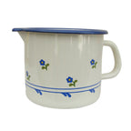 Emaille Milchtopf Blümchen im Landhausstil 1L