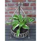 Vintage Etagere Blattschmuck Tablett Korb Pflanzhalter