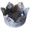 Krone Kerzenhalter Metall Shabby Chic 18cm