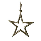 Christbaumschmuck Stern gold zum Aufhängen 9,5 cm