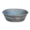 Zink Pflanzschale oval Vintage Landhaus Stil 38cm